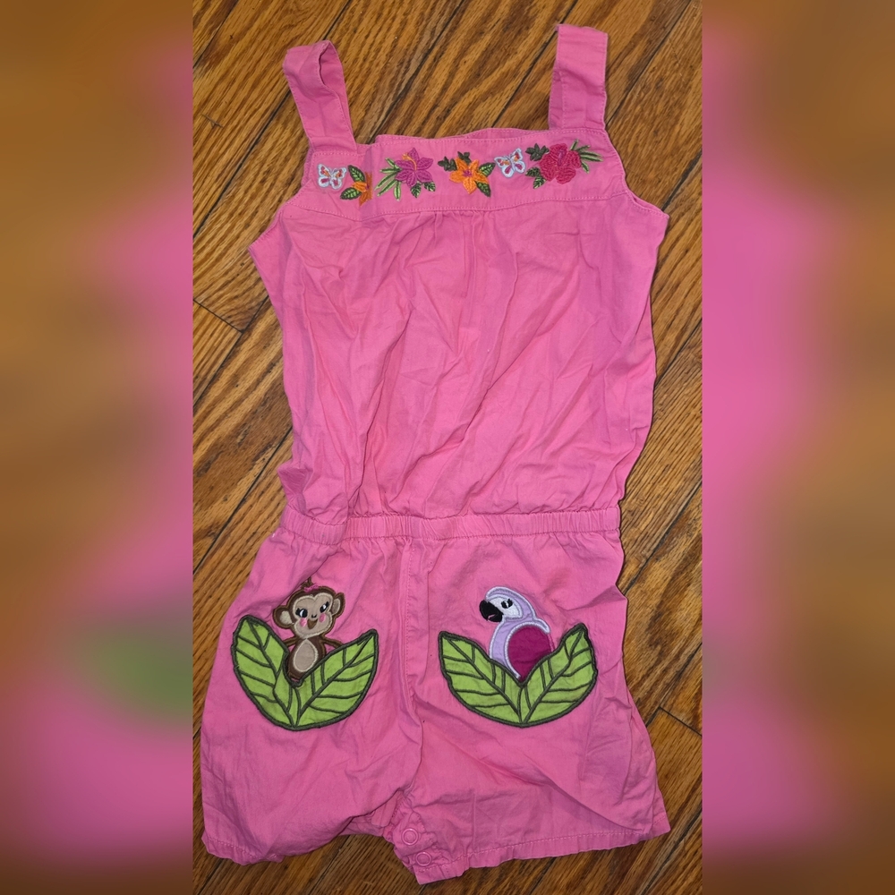 Gymboree Pink Girls Jungle Appliqué One-Piece